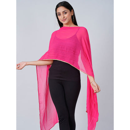 First Resort by Ramola Bachchan Magenta Dupatta