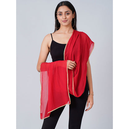 First Resort by Ramola Bachchan Red Dupatta