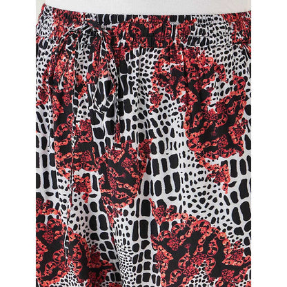 First Resort by Ramola Bachchan Red Baroque Animal Print Palazzo