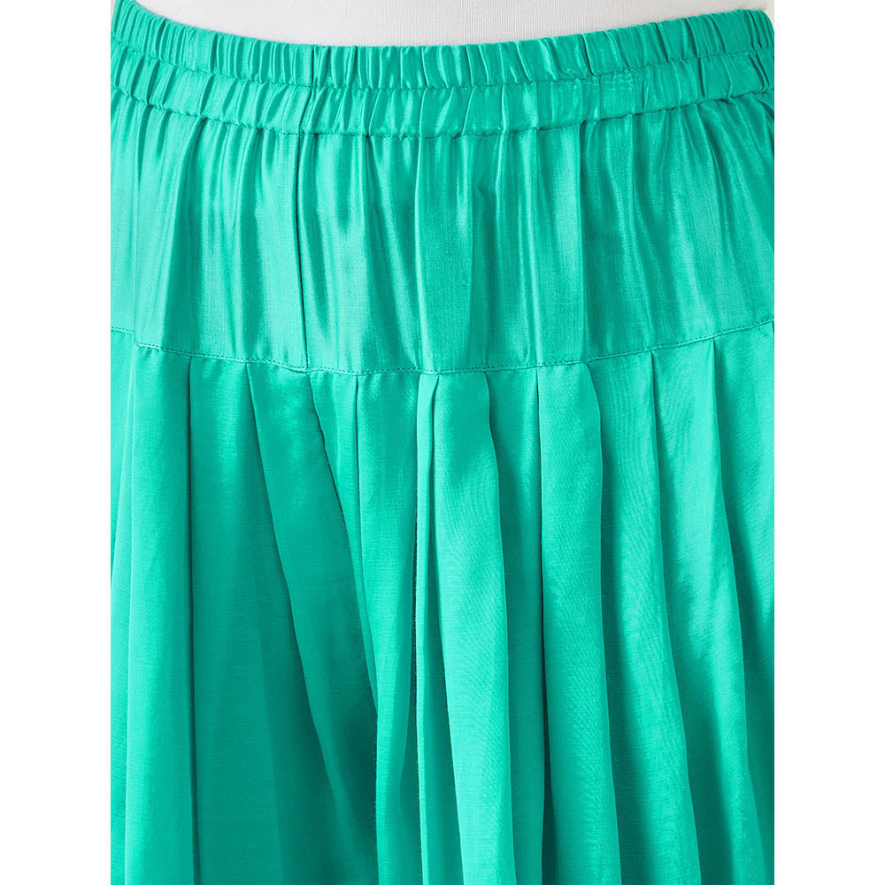 First Resort by Ramola Bachchan Turquoise Dhoti Pant