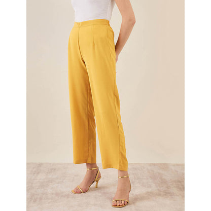 First Resort by Ramola Bachchan Mustard Straight Pant