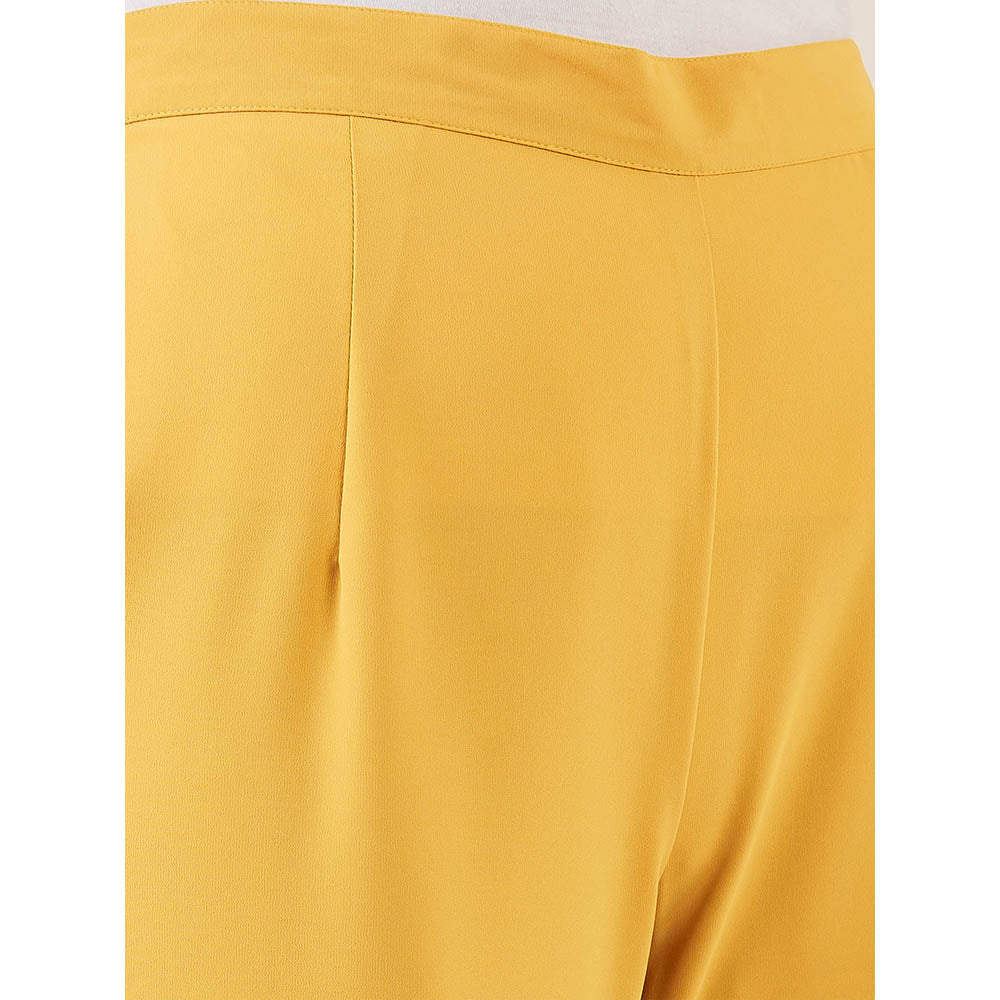 First Resort by Ramola Bachchan Mustard Straight Pant