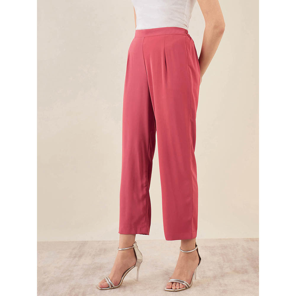 First Resort by Ramola Bachchan Rouge Red Straight Pant