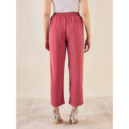 First Resort by Ramola Bachchan Rouge Red Straight Pant