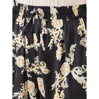 First Resort by Ramola Bachchan Black Baroque Print Pant
