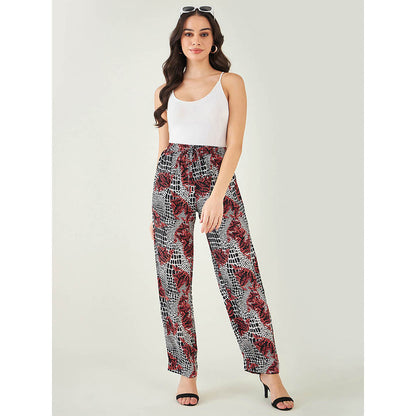 First Resort by Ramola Bachchan Black Baroque Animal Print Shirt and Pant (Set of 3)