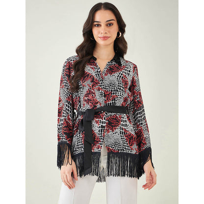 First Resort by Ramola Bachchan Black Baroque Animal Print Shirt (Set of 2)