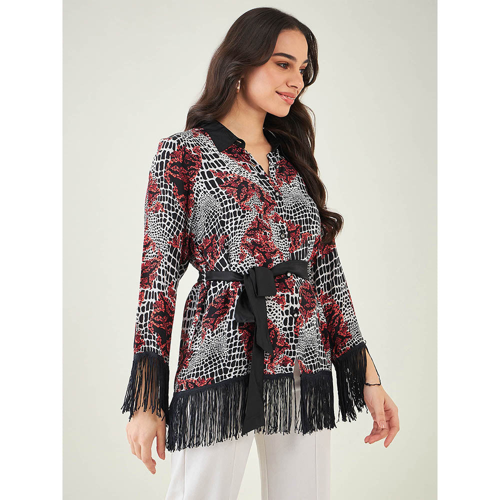 First Resort by Ramola Bachchan Black Baroque Animal Print Shirt (Set of 2)