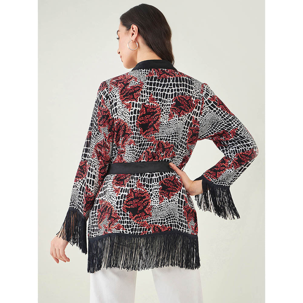 First Resort by Ramola Bachchan Black Baroque Animal Print Shirt (Set of 2)