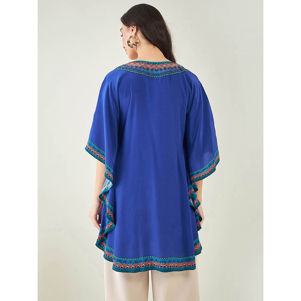 First Resort by Ramola Bachchan Blue Embellished Tunic