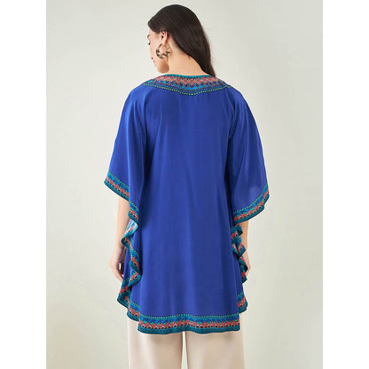 First Resort by Ramola Bachchan Blue Embellished Tunic