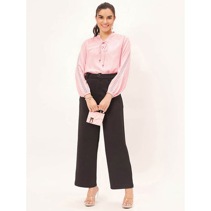 First Resort by Ramola Bachchan Pink Blouson Top