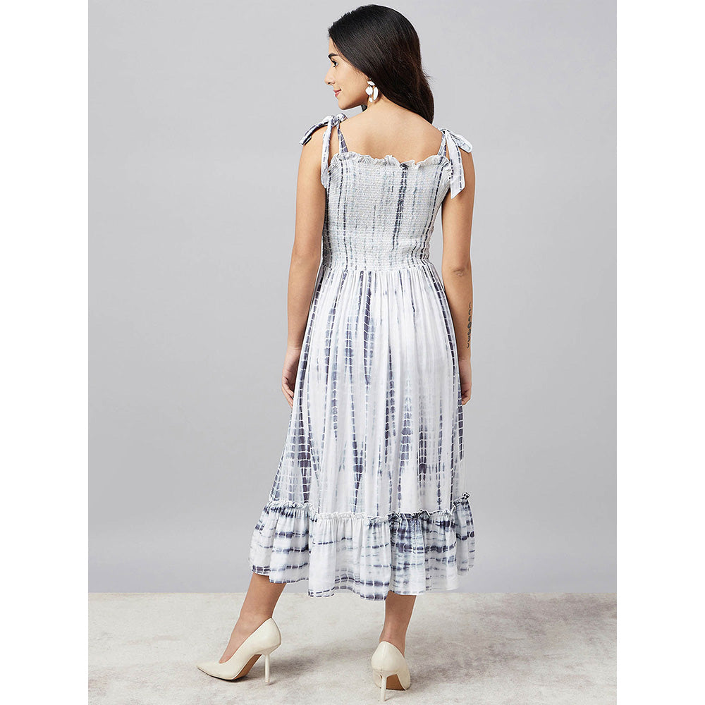 First Resort by Ramola Bachchan Smocking Midi Dress