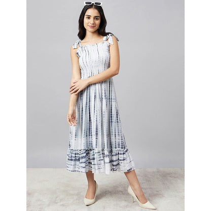 First Resort by Ramola Bachchan Smocking Midi Dress