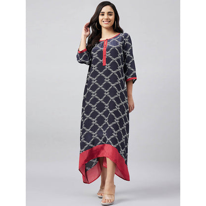 First Resort by Ramola Bachchan Baroque Print Midi Dress