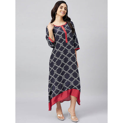 First Resort by Ramola Bachchan Baroque Print Midi Dress