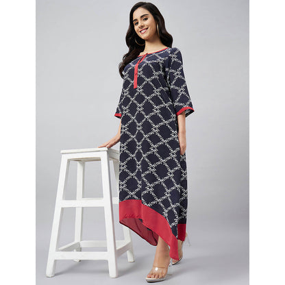 First Resort by Ramola Bachchan Baroque Print Midi Dress