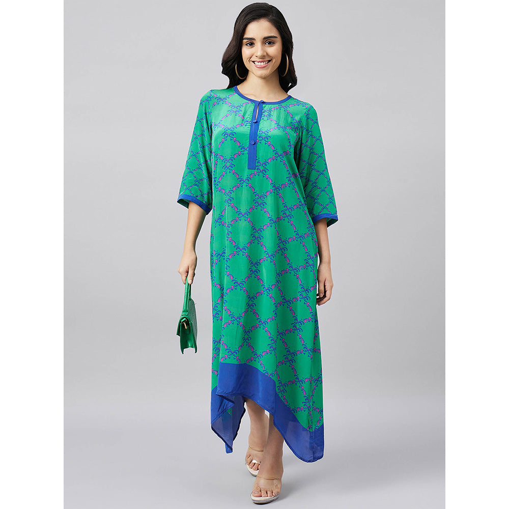 First Resort by Ramola Bachchan Baroque Print Midi Dress