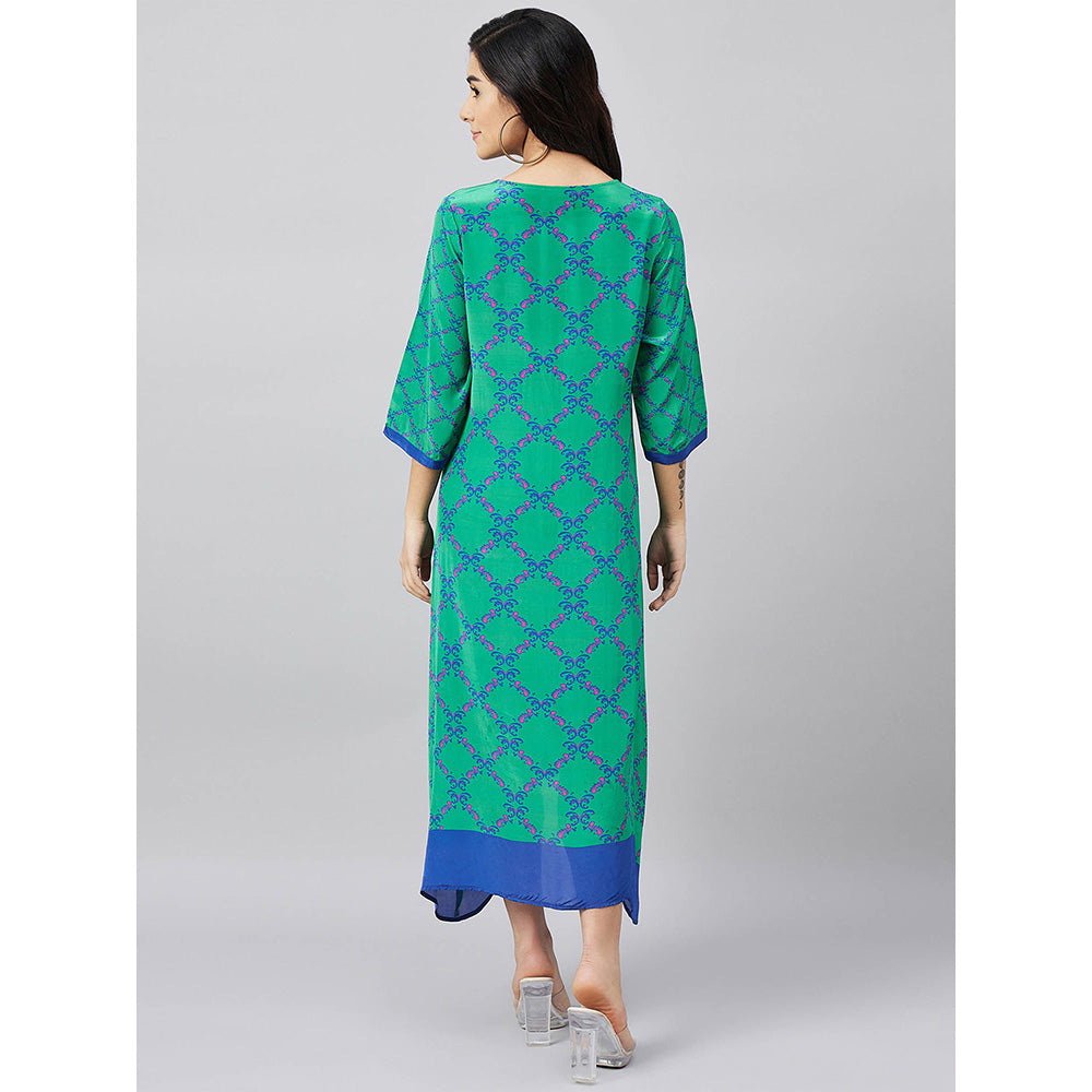 First Resort by Ramola Bachchan Baroque Print Midi Dress