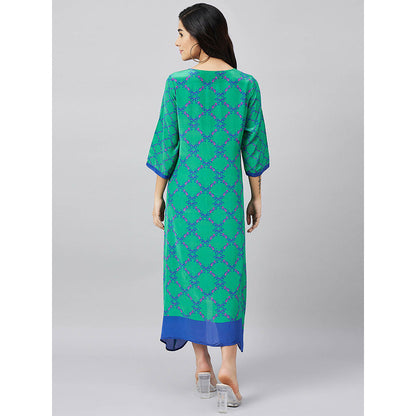 First Resort by Ramola Bachchan Baroque Print Midi Dress