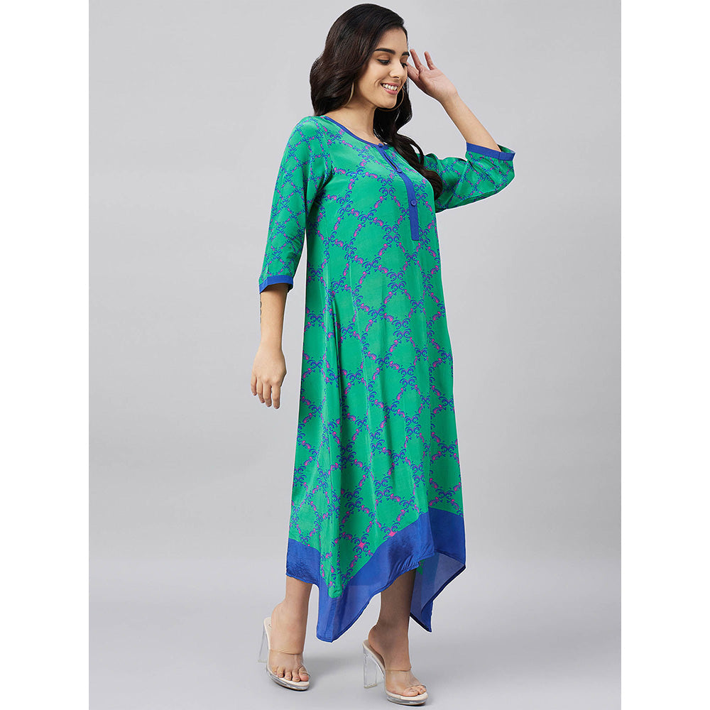 First Resort by Ramola Bachchan Baroque Print Midi Dress