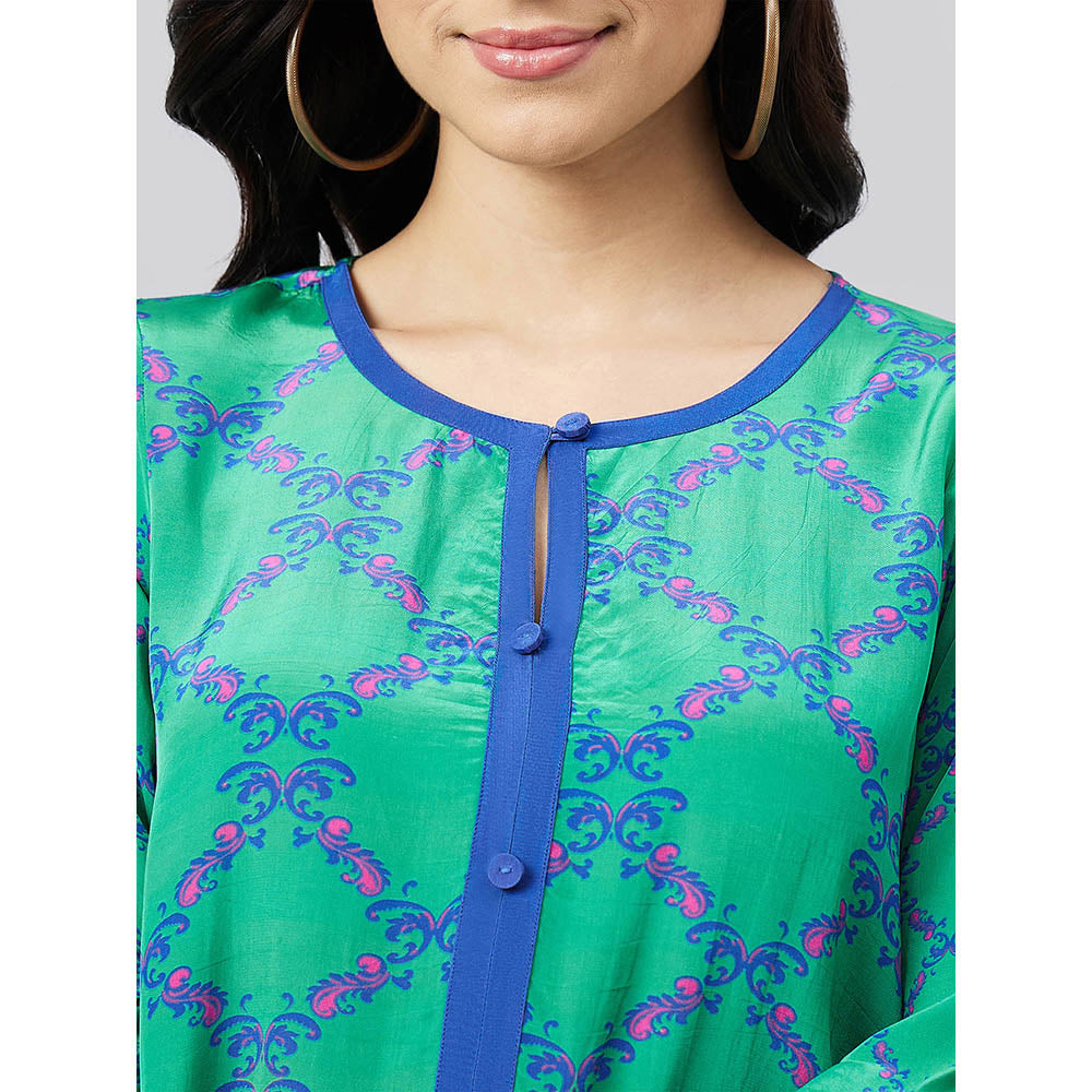 First Resort by Ramola Bachchan Baroque Print Midi Dress