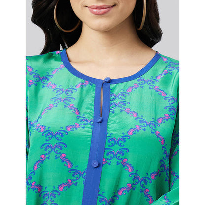 First Resort by Ramola Bachchan Baroque Print Midi Dress