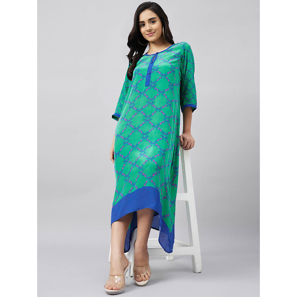 First Resort by Ramola Bachchan Baroque Print Midi Dress