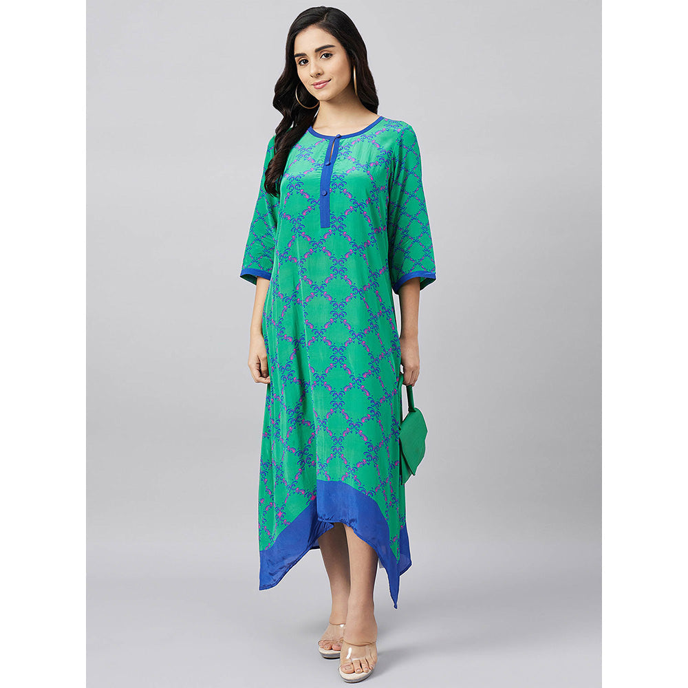 First Resort by Ramola Bachchan Baroque Print Midi Dress