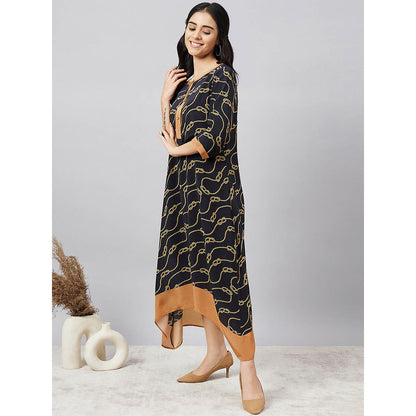 First Resort by Ramola Bachchan Nautical Print Midi Dress
