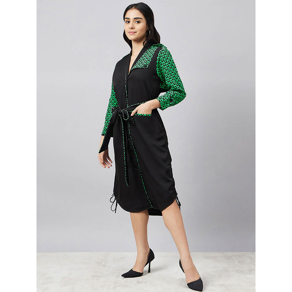 First Resort by Ramola Bachchan Print Shirt Dress with Belt (Set of 2)