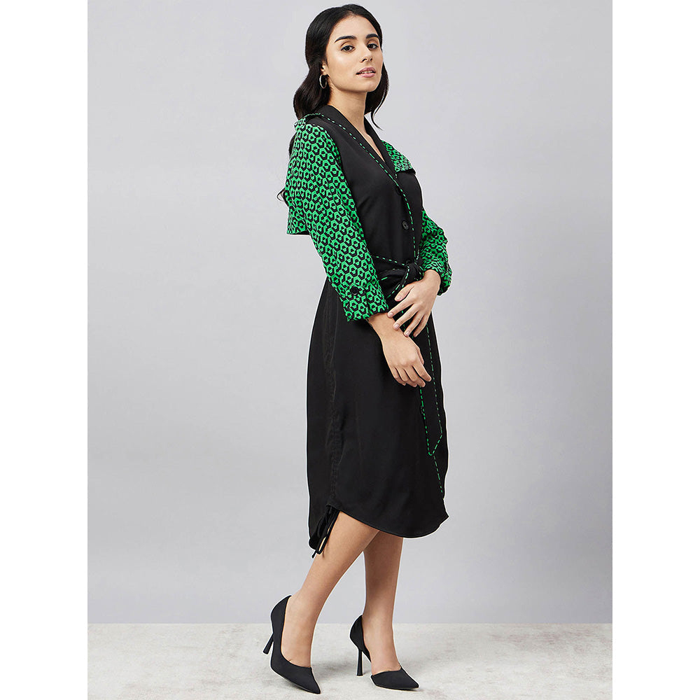 First Resort by Ramola Bachchan Print Shirt Dress with Belt (Set of 2)