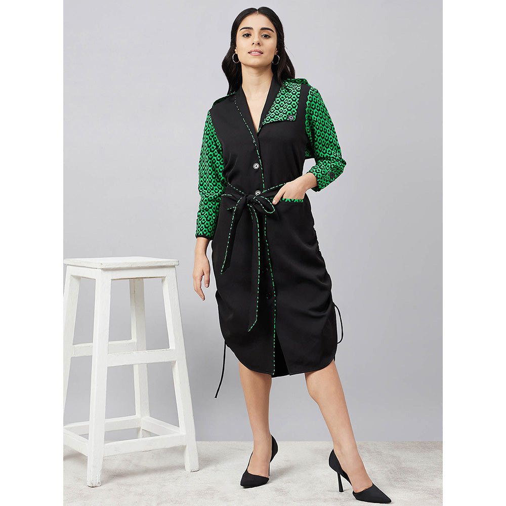 First Resort by Ramola Bachchan Print Shirt Dress with Belt (Set of 2)