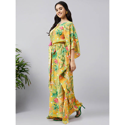 First Resort by Ramola Bachchan Jungle Print Full Length Kaftan Dress (Set of 2)