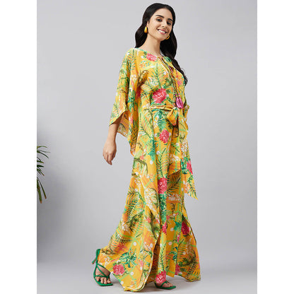 First Resort by Ramola Bachchan Jungle Print Full Length Kaftan Dress (Set of 2)