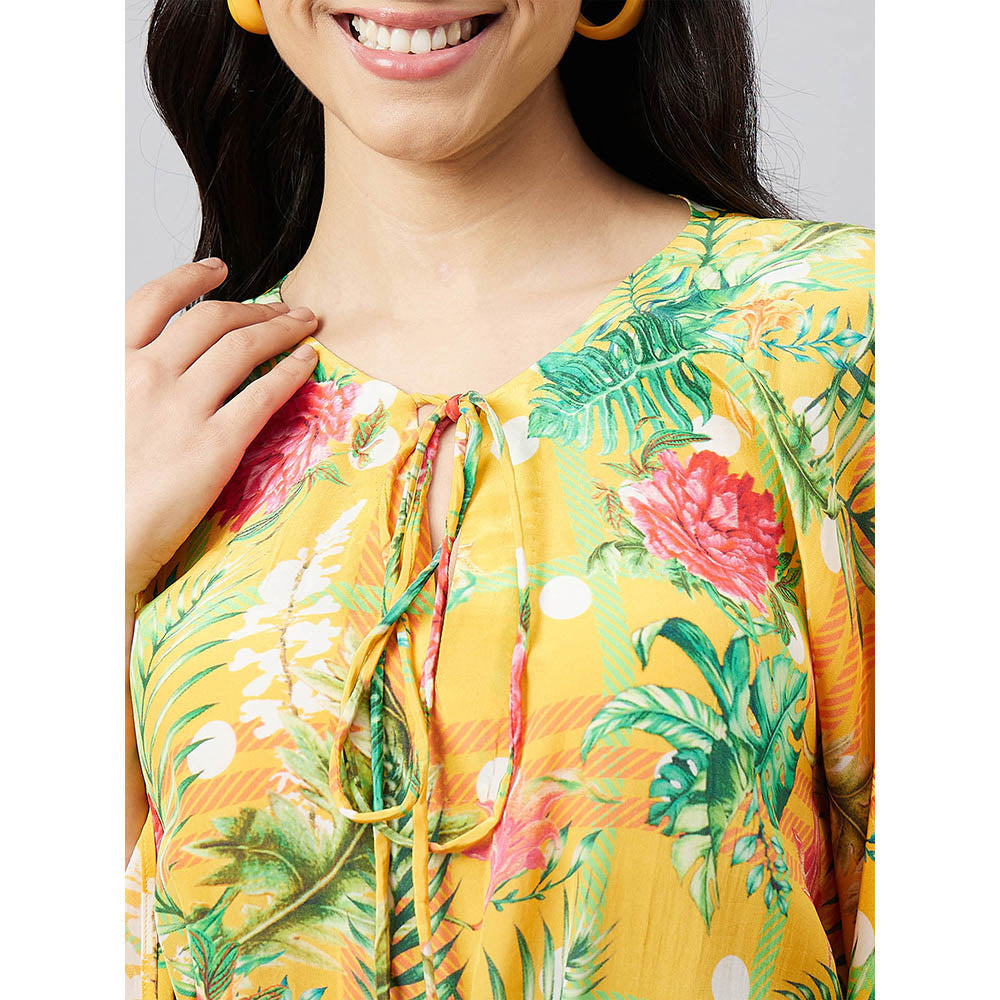 First Resort by Ramola Bachchan Jungle Print Full Length Kaftan Dress (Set of 2)
