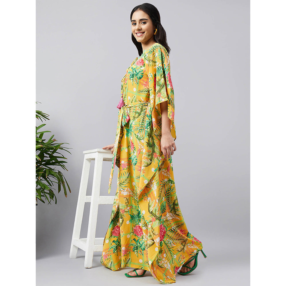 First Resort by Ramola Bachchan Jungle Print Full Length Kaftan Dress (Set of 2)