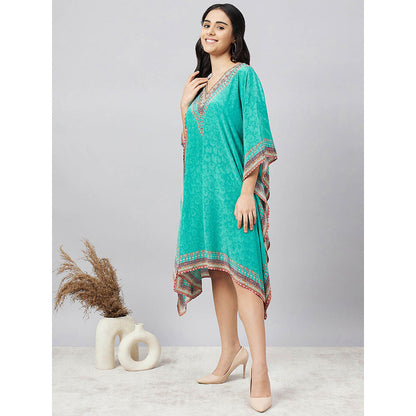 First Resort by Ramola Bachchan Green Pearl Kaftan Dress