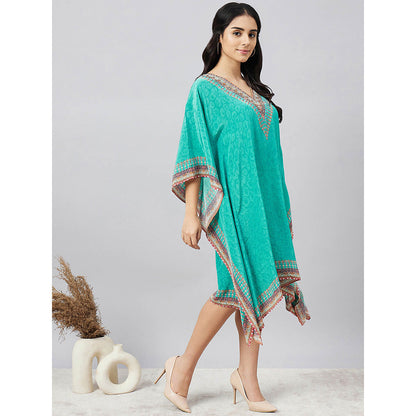 First Resort by Ramola Bachchan Green Pearl Kaftan Dress