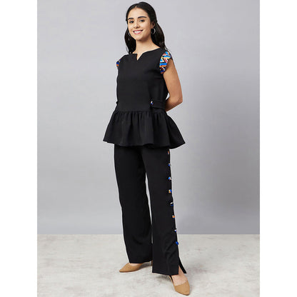 First Resort by Ramola Bachchan Black Co-Ord (Set of 2)