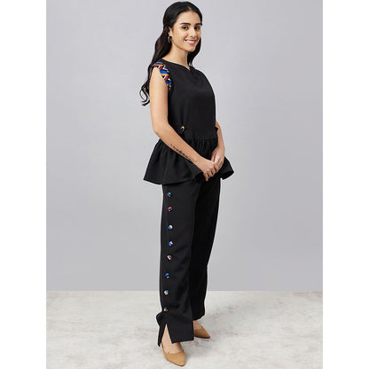First Resort by Ramola Bachchan Black Co-Ord (Set of 2)