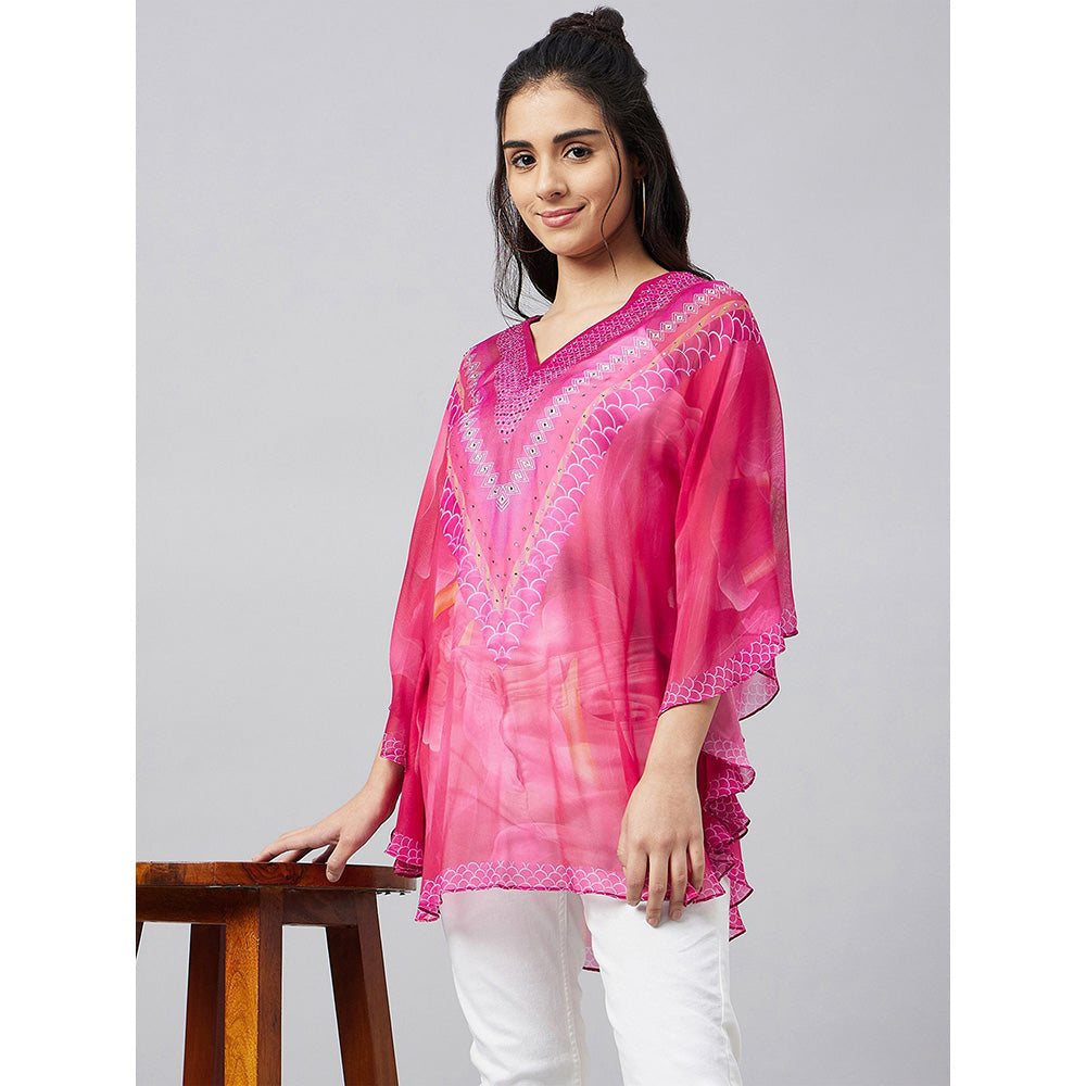 First Resort by Ramola Bachchan Pink Floral Tunic