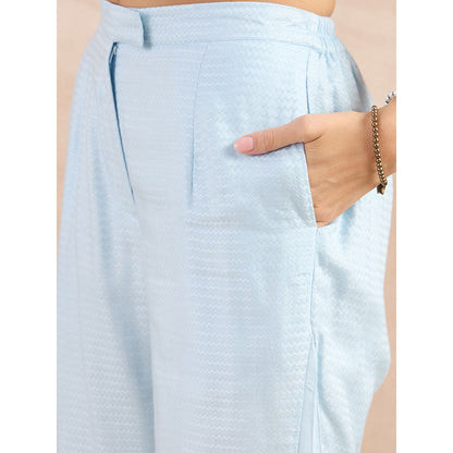 First Resort by Ramola Bachchan Sky Blue Flared Trouser