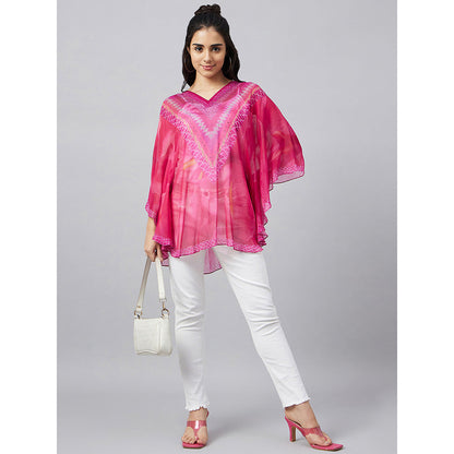 First Resort by Ramola Bachchan Pink Floral Kaftan