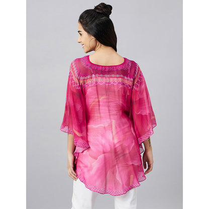 First Resort by Ramola Bachchan Pink Floral Kaftan