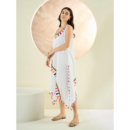 First Resort by Ramola Bachchan Multicoloured A-Line Tassel Dress