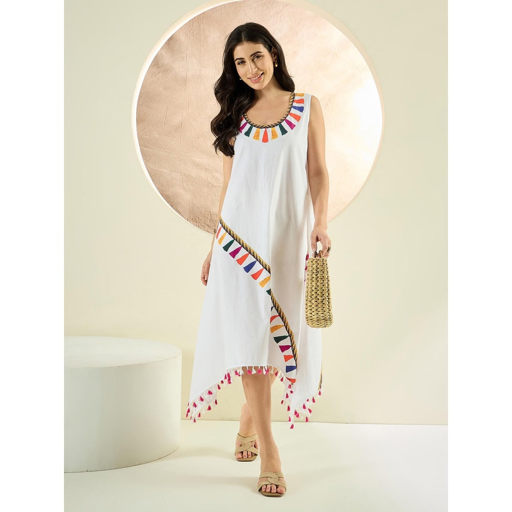 First Resort by Ramola Bachchan Multicoloured A-Line Tassel Dress