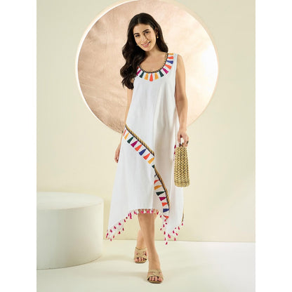 First Resort by Ramola Bachchan Multicoloured A-Line Tassel Dress