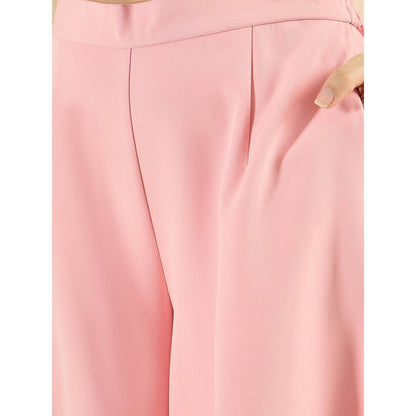 First Resort by Ramola Bachchan Pink Wide Leg Pant