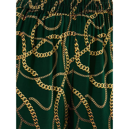 First Resort by Ramola Bachchan Forest Green Chain Print Pant